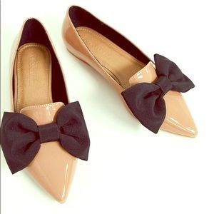 ASOS Wide Fit bow ballet flats in beige 11 shoes